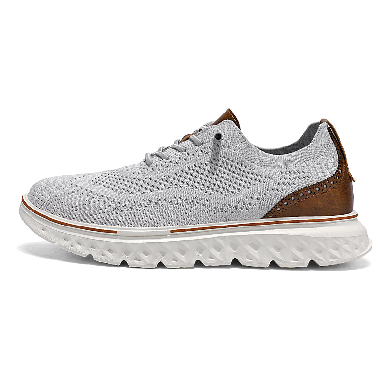 ⏰LAST DAY - 50% OFF🛒Men's Hands Free Slip On Oxford Shoes – Ultra Comfortable knitted fabric shoes, Lightweight Casual Walking Sneakers, Comfortable Dress Shoes, Mesh Urban Shoes for Business & Daily Wear